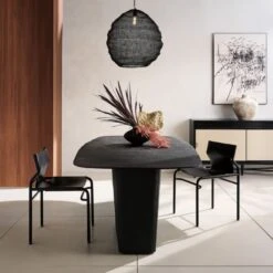 Cusco Textured Black Terracotta Vase -Nesto Store CB2FA22 15A V1 1