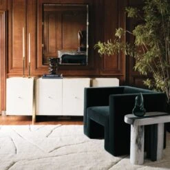 Vida Ivory New Zealand Wool Handknotted Area Rug 5'x8' -Nesto Store CB2FA22 17B Hero V1