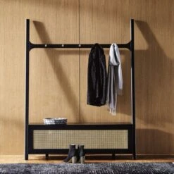 Keen Hand-Knotted Viscose Black Area Rug 5'x8' -Nesto Store CB2FA22 33B Hero 1