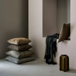 Nesi Black And White Silk Throw Pillow With Down-Alternative Insert 23" -Nesto Store CB2FA22 39A hero 1