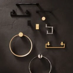 Damon Brushed Brass Towel Ring 11 Damon Brushed Brass Towel Ring -Nesto Store CB2FA22 48A Hero 1