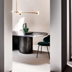 Aster Black Marble And Aluminum Dining Table -Nesto Store CB2FA22 EDT TEMPTED 46