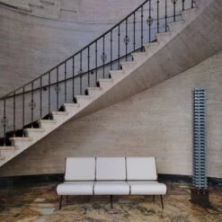 Meda Ivory Wool Armless Sofa -Nesto Store CB2FA22 FR 01 Hero