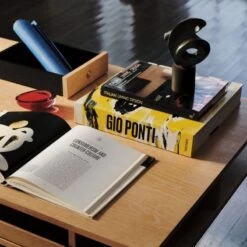 Portofino Cerused White Oak Wood Desk -Nesto Store CB2FA22 FR 09B Hero