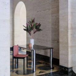 Bovisio Rectangular Smoked Glass Dining Table 18 Bovisio Rectangular Smoked Glass Dining Table -Nesto Store CB2FA22 FR 13 Hero