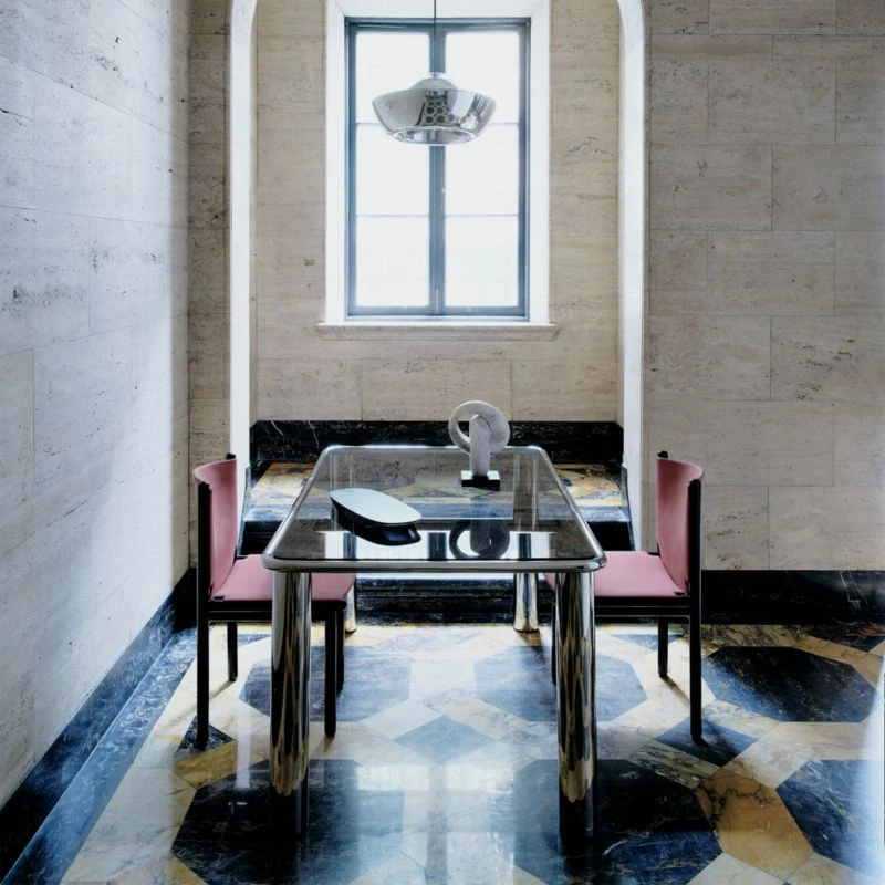 Bovisio Rectangular Smoked Glass Dining Table 7 Bovisio Rectangular Smoked Glass Dining Table - Image 5