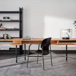 Genova Black Ebonized Oak Bookcase -Nesto Store CB2FA22 PR GF 07A hero