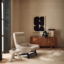 Grosseto Peppered Grey Boucle Lounge Chair 11 Grosseto Peppered Grey Boucle Lounge Chair -Nesto Store CB2FA23 02A V6