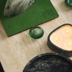 Green Marble Candle Bowl -Nesto Store CB2FA23 09B Det 013 1