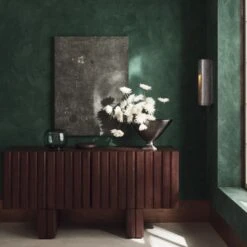 Coco Round Forest Green Glass Hurricane Candle Holder Small 20 Coco Round Forest Green Glass Hurricane Candle Holder Small -Nesto Store CB2FA23 09B hero