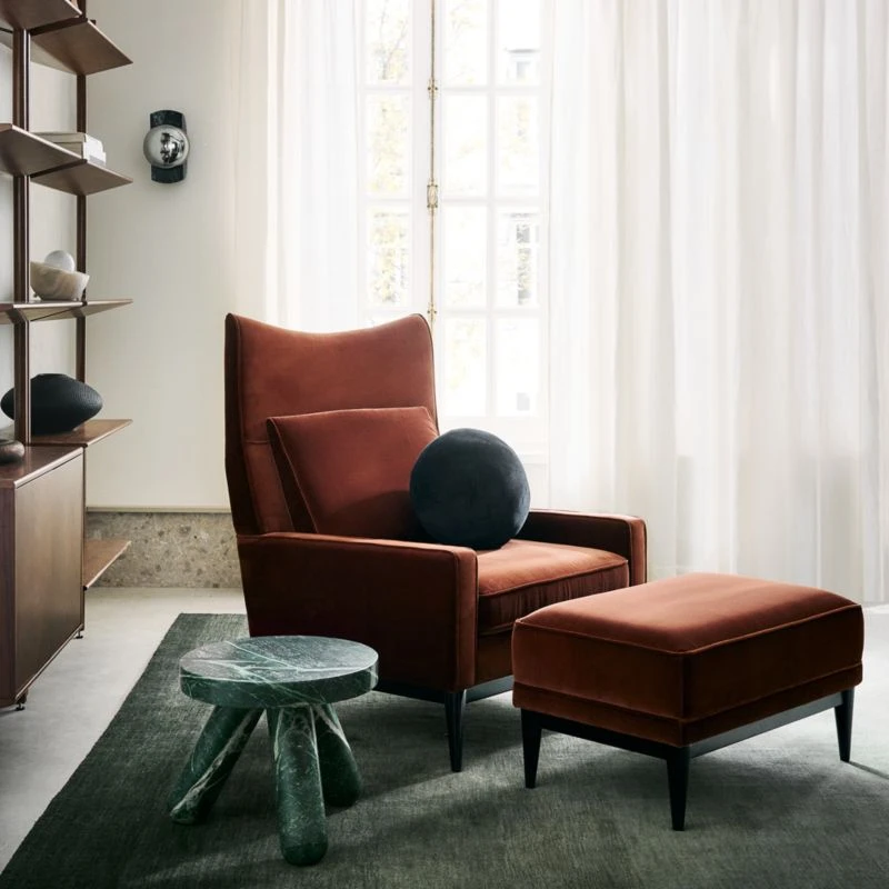 Embassy Bronze Brown Velvet Ottoman Model 310 4 Embassy Bronze Brown Velvet Ottoman Model 310 - Image 2