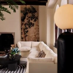 Dome Round Ebonized Oak Wood Coffee Table -Nesto Store CB2FA23 BID 05 Det V1