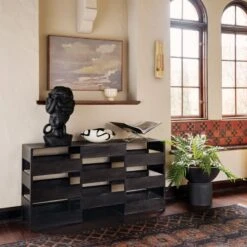 Pascala Morroccan Hand-Knotted Black Wool Area Rug 5'x8' 10 Pascala Morroccan Hand-Knotted Black Wool Area Rug 5'x8' -Nesto Store CB2FA23 BID 08 V1 3