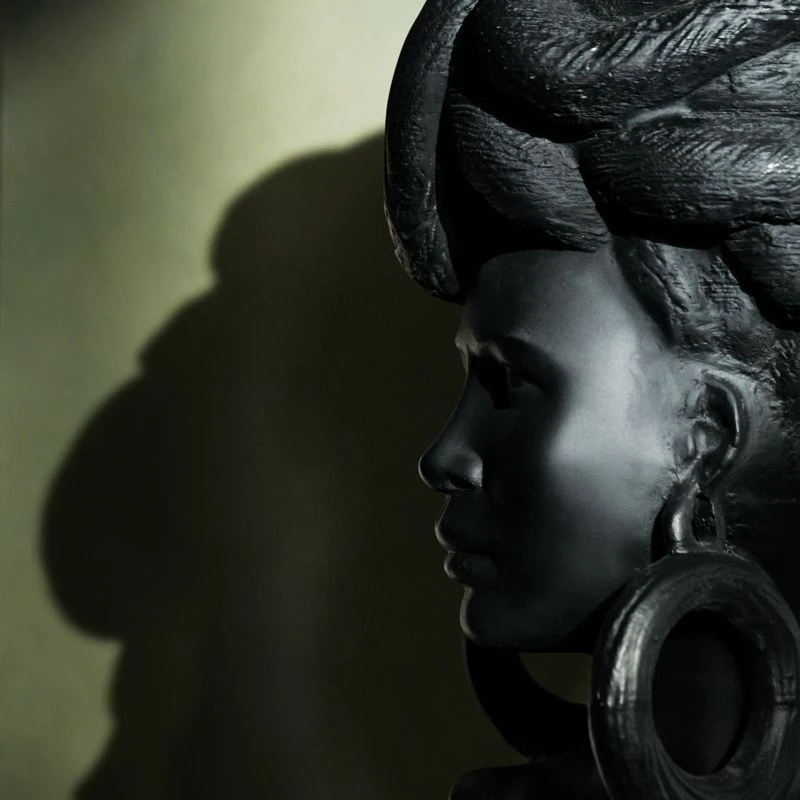 Weaver Bird Black Fiber Clay Bust 10 Weaver Bird Black Fiber Clay Bust - Image 8