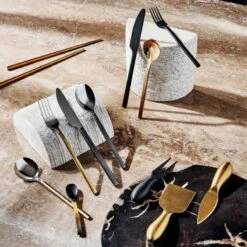 Helms Gold Cheese Knives Set Of 3 6 Helms Gold Cheese Knives Set Of 3 -Nesto Store CB2HOL21 22A heroOC21 1x1 2