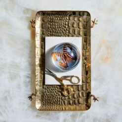 Stalk Gold Serving Platter 11 Stalk Gold Serving Platter -Nesto Store CB2HOL21 36C heroOC21 1x1