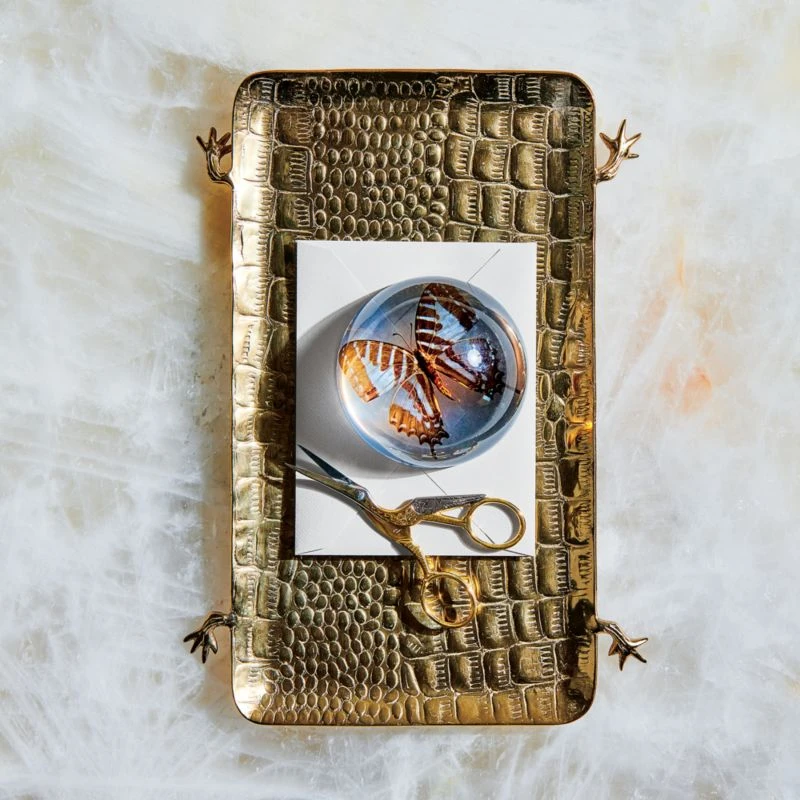 Stalk Gold Serving Platter 6 Stalk Gold Serving Platter - Image 4