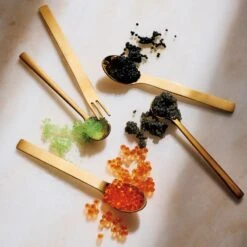 Set Of 6 Mini Gold Cocktail Spoons 11 Set Of 6 Mini Gold Cocktail Spoons -Nesto Store CB2HOL22 21F hero