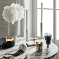 Black Golden Marble Candle Bowl -Nesto Store CB2HOL22 23C hero 1