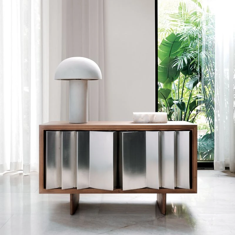 Kibo Steel And Oak Wood Media Console 42.5'' 4 Kibo Steel And Oak Wood Media Console 42.5'' - Image 2