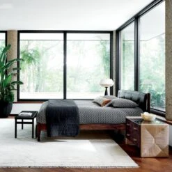 Maraba Black Leather Queen Bed -Nesto Store CB2SP22 08A V1