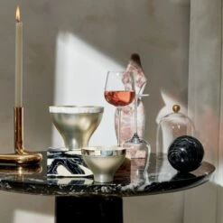 Freya Brass Double Taper Candle Holder -Nesto Store CB2SP22 23C V3 RET