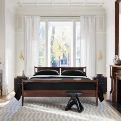 Forcella High-Gloss Black Cement Side Table -Nesto Store CB2SP22 40A v3 RET