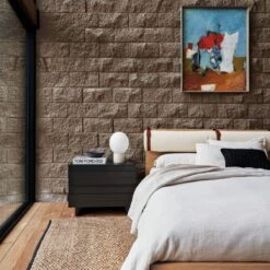 Seacliff 2-Drawer Black Oak Wood Nightstand -Nesto Store CB2SP22 LF 5A REP hero