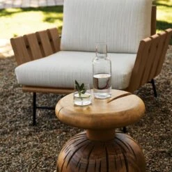 Seahaven Teak Outdoor Lounge Chair With Sand Perennials® Cushions -Nesto Store CB2SP22 LF 8A detail1