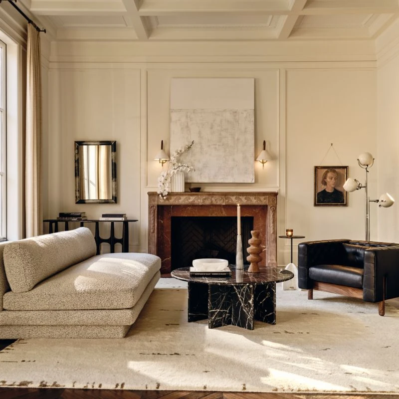 Plinth Armless Peppered Grey Boucle Sofa 4 Plinth Armless Peppered Grey Boucle Sofa - Image 2