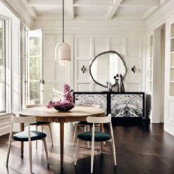 Crown Blue/Green Velvet And Wood Dining Chair -Nesto Store CB2SP23 15A V1 1