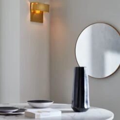 Desi Ribbed Black Vase Tall -Nesto Store CB2SP23 18A2 v3 RET