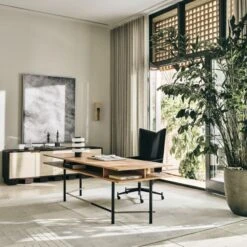 Larso Hand-Tufted Wool-Blend White Area Rug 5'x8' 11 Larso Hand-Tufted Wool-Blend White Area Rug 5'x8' -Nesto Store CB2SP23 24A Hero 2