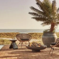 Form Black Cement Fire Pit -Nesto Store CB2SU22 06B hero 2