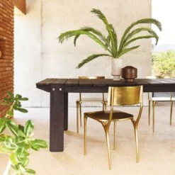 Oro Gold Outdoor Dining Chair -Nesto Store CB2SU22 11A hero 1
