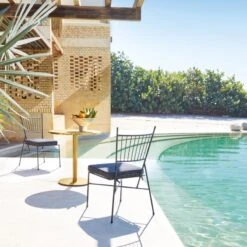 Pavilion Dining Chair With Grey Sunbrella ® Cushion Model 6350 Set Of 4 -Nesto Store CB2SU22 16A v1 RET 1