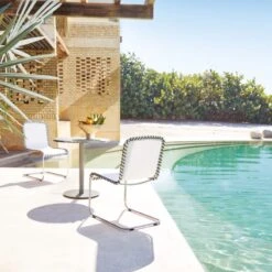 Enzo Natural Sunbrella Outdoor Armless Sling Chair -Nesto Store CB2SU22 16A v3 RET