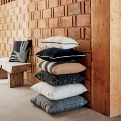 20'' Bronte Recycled Velvet Black And White Outdoor Throw Pillow 10 20'' Bronte Recycled Velvet Black And White Outdoor Throw Pillow -Nesto Store CB2SU22 22B hero 1