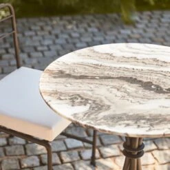 Canova Metal Outdoor Dining Chair With Ivory Sunbrella® Cushion -Nesto Store CB2SU23 13B DET V1 RET