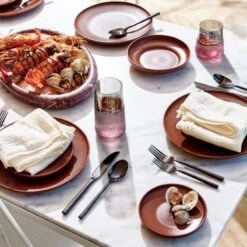 20-Piece Rush Brushed Black Flatware Set -Nesto Store CB2SU23 14C V1 RET