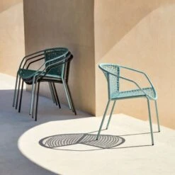 Sophia Black Outdoor Dining Armchair -Nesto Store CB2SU23 15B V1 RET