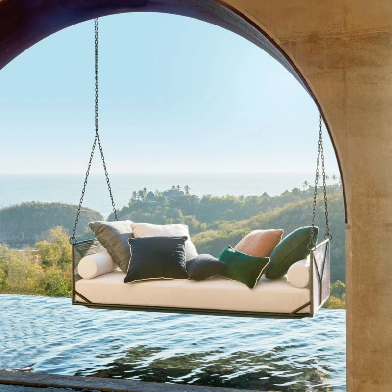 Silves Black Boucle Outdoor Throw Pillow 20''x12'' 7 Silves Black Boucle Outdoor Throw Pillow 20''x12'' - Image 5