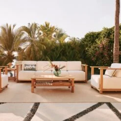 Diver Handwoven Neutral Indoor/Outdoor Performance Area Rug 5'x8' -Nesto Store CB2SU23 RC 01C V1 2