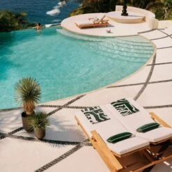 Parc Organic Cotton Green Beach Towel -Nesto Store CB2SU23 RC 02A V4