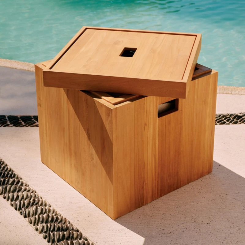 Giacomo Teak Storage Bin 10 Giacomo Teak Storage Bin - Image 8