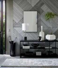 Infinity Black Rectangular Wall Mirror 24"x36" -Nesto Store CagedBlackMarbleMediaCredenzaAG18 1