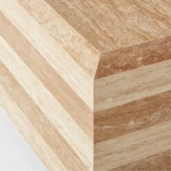 Camada Layered Travertine Outdoor Coffee Table -Nesto Store CamadaCoffeeTableAVSSS23