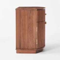 Cameo Curved Midtone Acacia Wood Nightstand 11 Cameo Curved Midtone Acacia Wood Nightstand -Nesto Store CameoMidtoneNightstandSDSSF23