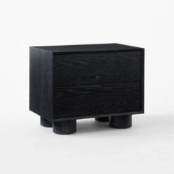 Cantar Cerused Black Oak Nightstand -Nesto Store CantarCrsdOakNightstand3QSSS23