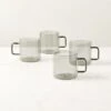 Cantina Smoke Glass Coffee Mug Set Of 4 -Nesto Store CantinaSmokeGlassMugS4SHS23